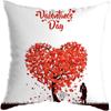 Happy Valentines Day Throw Pillow Case Soft Plush Romantic Red Love Heart Letters Rose Print Decorative Cushion Cover Dakimakura