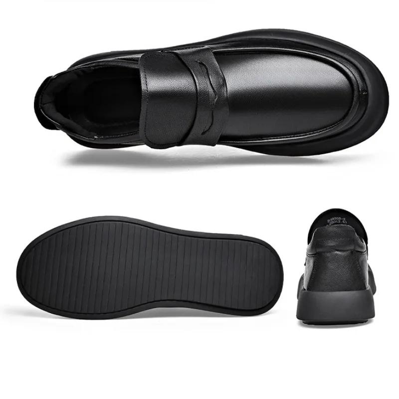 Мужская обувь из натуральной кожи, весна/осень, новый тренд, универсальная кожаная повседневная обувь для бизнеса, мужская обувь из коровьей кожи, лоферы для мужчин