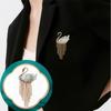 Animal Pins Brooch Elegant New Enamel Chinese Style Accessories Blazer Corsage Swan Tassel