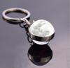 Solar System Planet Keyring Galaxy Nebula Space Keychain Moon Earth Sun Mars Art Picture Double Side Glass Ball Key Chain