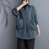 Plus Size Women New Spring Blouse Basic Shirts Solid Casual Coat Button Oversize Fashion Long Sleeve Vintage Loose Tops