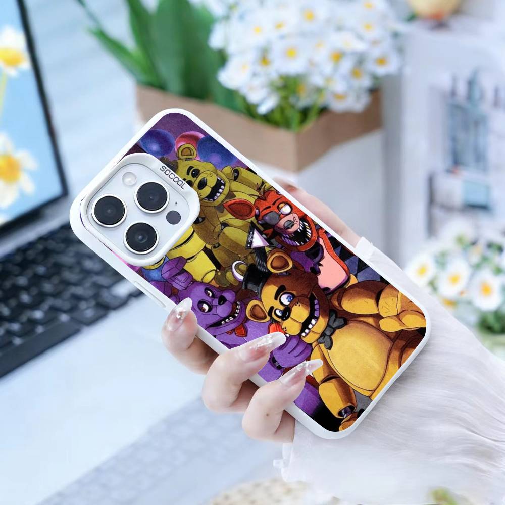 Чехол для телефона Five Nights at Freddy's для iPhone 16,15,14,13,12,17,Pro,MAX белый Матовый Ударопрочный Чехол
