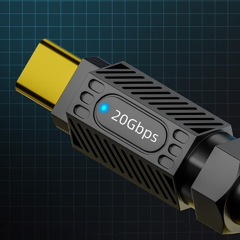 USB C 140 Вт Зарядный кабель Шнур зарядного устройства Видеовыход 8K@60 Гц USB 20 Гбит/с Провод для синхронизации данных для мобильного телефона Планшета Ноутбука