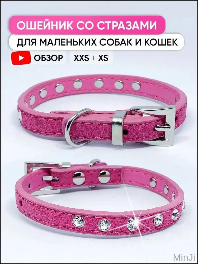 Ошейник для собаки в розово-красном цвете