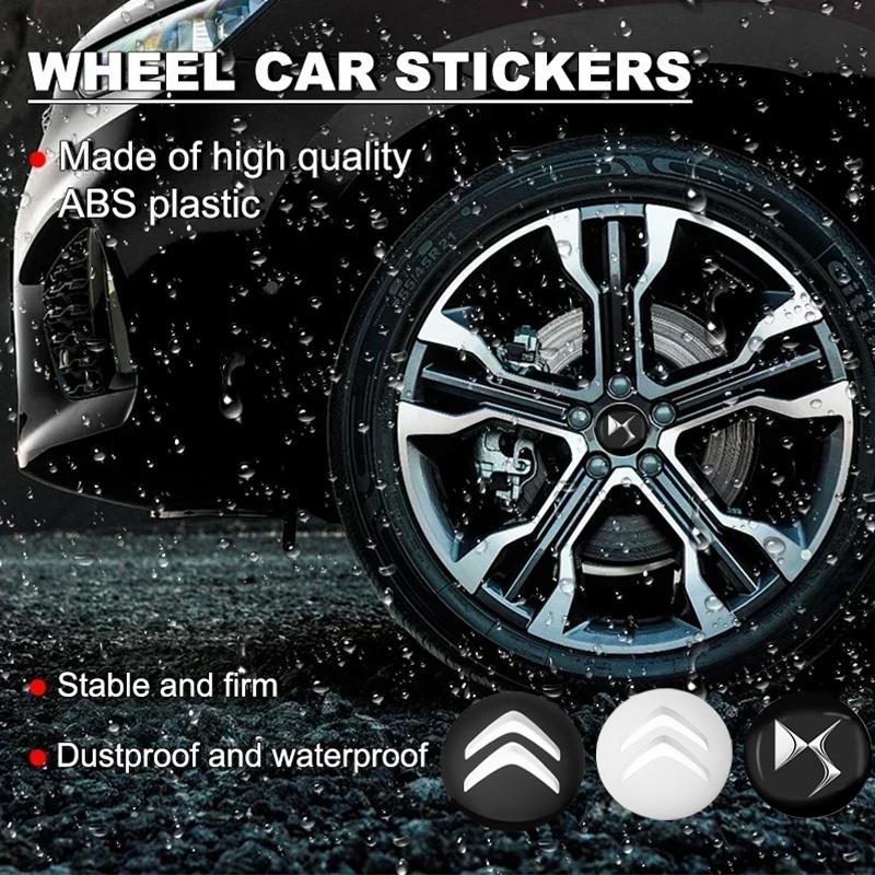 GESW6 60mm Car Wheel Center Hub Cap Rim Cover Emblem Stickers For DS SPIRIT 2 3 4 5 6 7 DS2 DS3 DS4 DS5 DS6 DS7 Citroen accessories