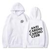 Осень Зима Анти Кардио Клуб Принтованная Спортивная Одежда Мужская и Женская Спортивная Одежда Осенне-Зимняя Мода Теплое Спортивное Худи