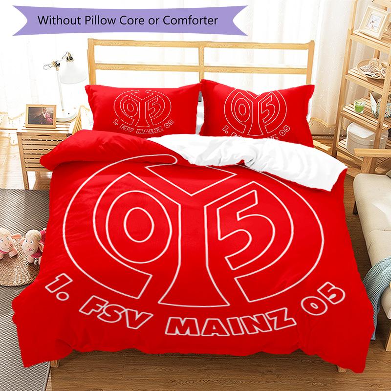 FSV Mainz 05 Pattern Bedding,Quilt Set Quilt Cover Pillowcase Home Birthday Gift (1*duvet cover+2*pillowcase,without core)