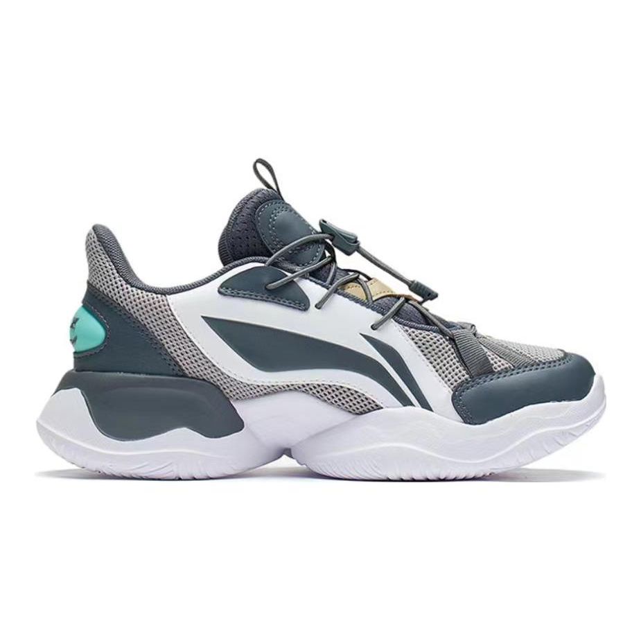 Li-Ning Cloud Cushioning Rebound Balance Support Прочные Легкие Дышащие Нескользящие Противоударные Повседневные Туфли Детские Туфли Черный Белый Серый YKCQ198-55