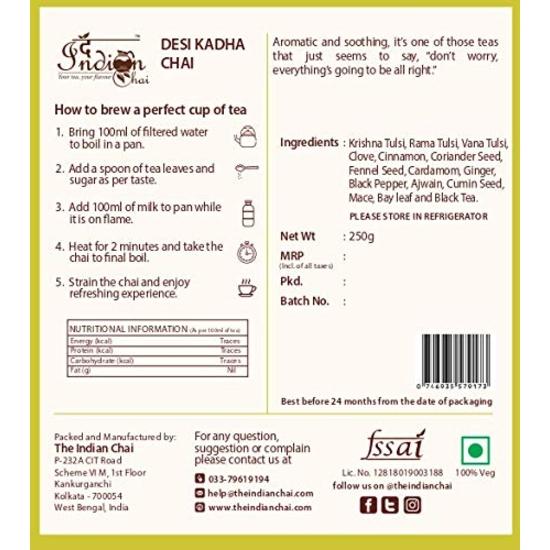 The Indian Chai - Desi Kadha Masala Chai 250g for Digestion, Cough & Flu