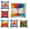 Pillowcase Sofa Living Room Colorful Tree Cushion Cover Home Decoration Tree Landscape Pillowcase