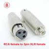 1 шт. аудио Металлический Микрофон 3-контактный XLR Папа мама К 1/4" 6,35 мм 6,5 Микрофонный моно RCA папа мама Стерео Преобразователь Адаптер