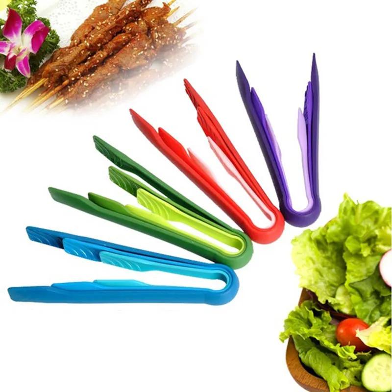 3PCS/Set Versatile Plastic Food Tong Meat Vegetable Salad Clip Frying Barbecue Tools Kitchen Accessories Bread Dessert Clamp