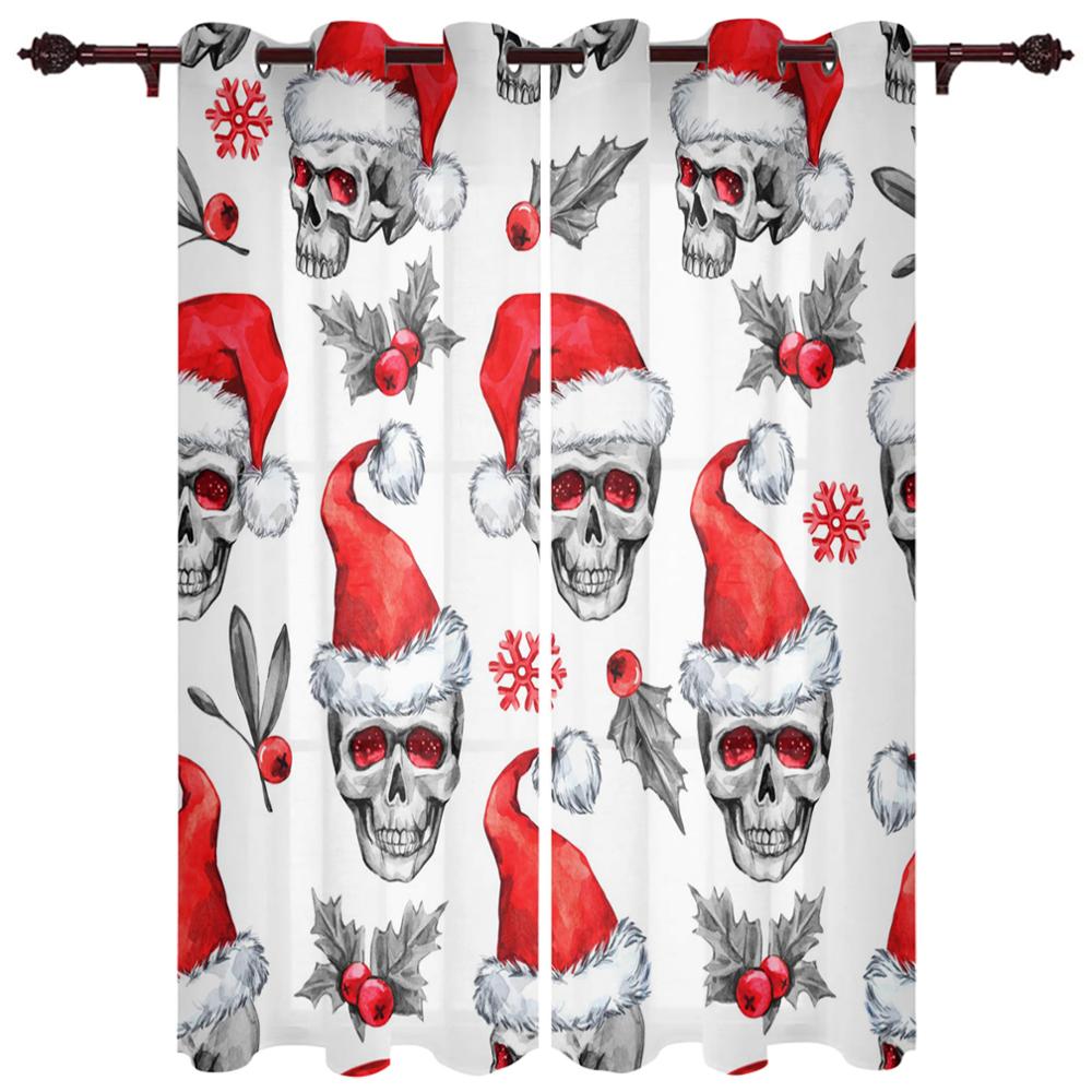 Художественный Череп Красные Цветы Волна Новые Простые Шторы Украшения Дома Шторы Современные Товары Для Дома