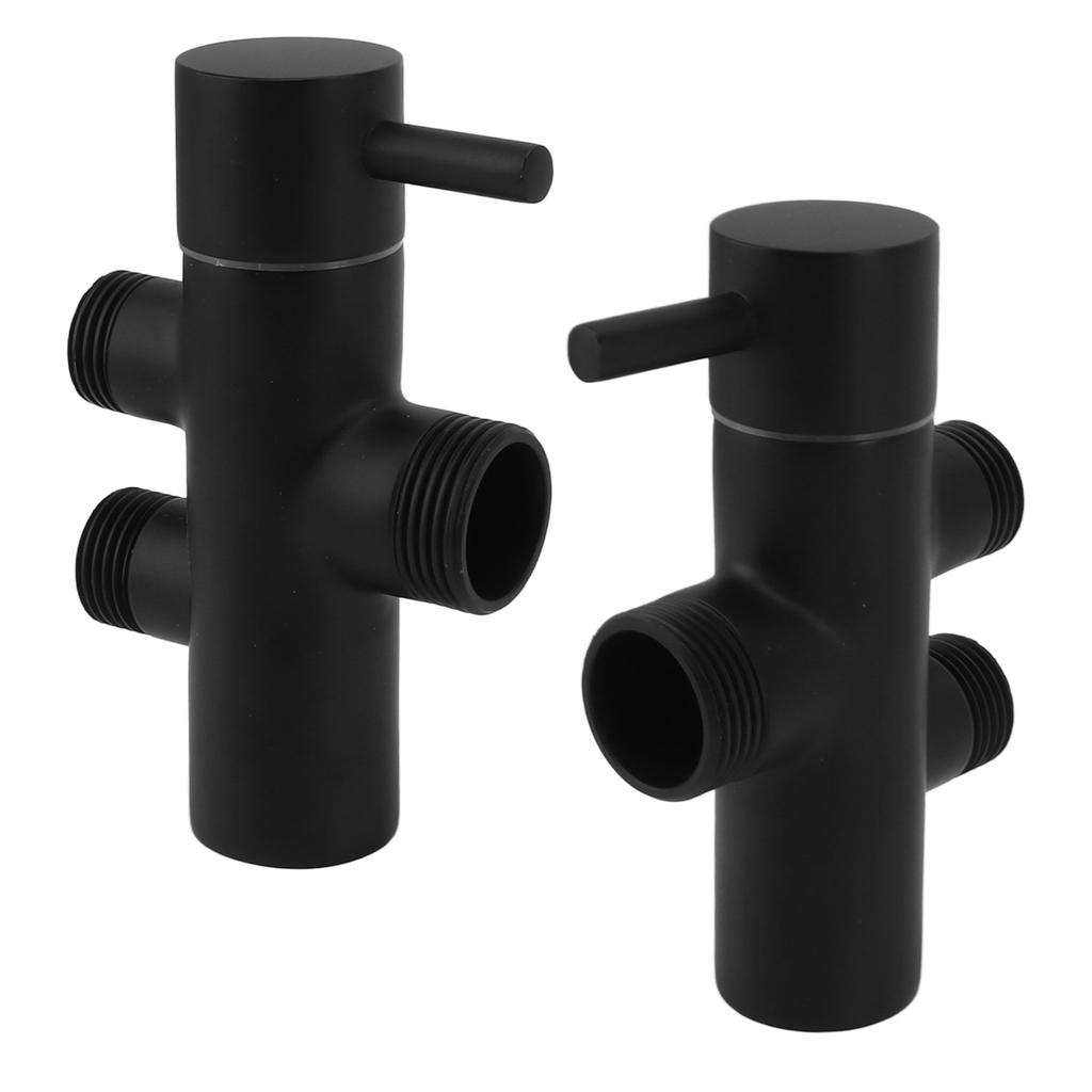 Переключатель для душевой лейки Черный Ржавчиноустойчивый Герметичный Настенный Переключатель для душевой штанги Клапан-переключатель для туалета