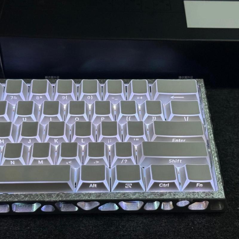 137 клавиш PBT Double Shot Боковая печать Колпачки для клавиш Для 61 64 68 75 84 87 96 98 100 104 108 клавиш Механическая клавиатура Боковая подсветка