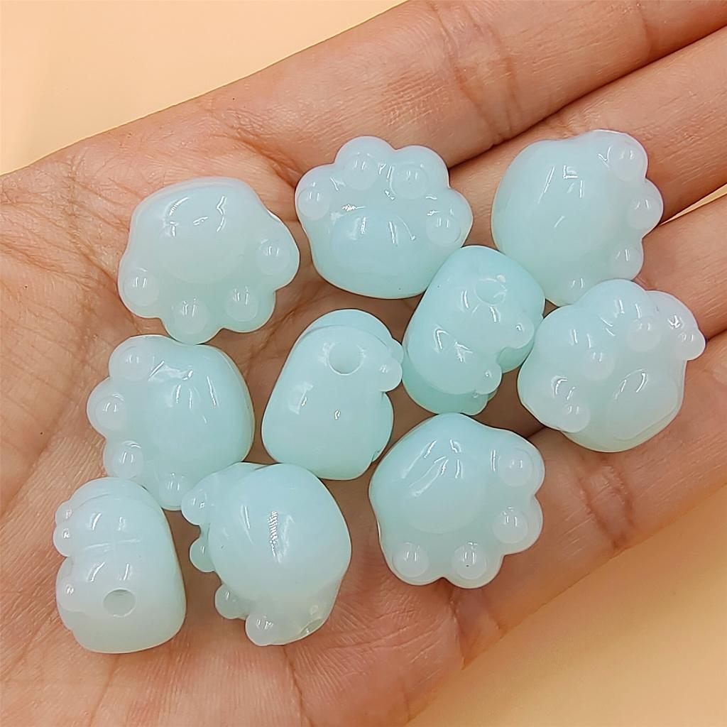 Милые 10 шт. ювелирные изделия, бусины в форме медвежьих лапок, макароны, сделай сам, яркие цвета, милый модный подарок, ожерелье ручной работы, браслет