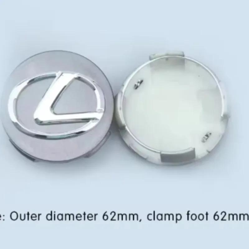 UKXU2 4Pcs 62MM Car Wheel Center Caps Hub Badge Covers For Lexus IS250 IS200 CT200h GS300 LS430 RX450h LX570 IS300 ES RX LS IS NX CT