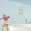 Humorous 'Life is Like the Bathroom' Metal Sign - Vintage-Style Wall Decor, Rustic Iron Plaque with Leaf Accents for Home Decor