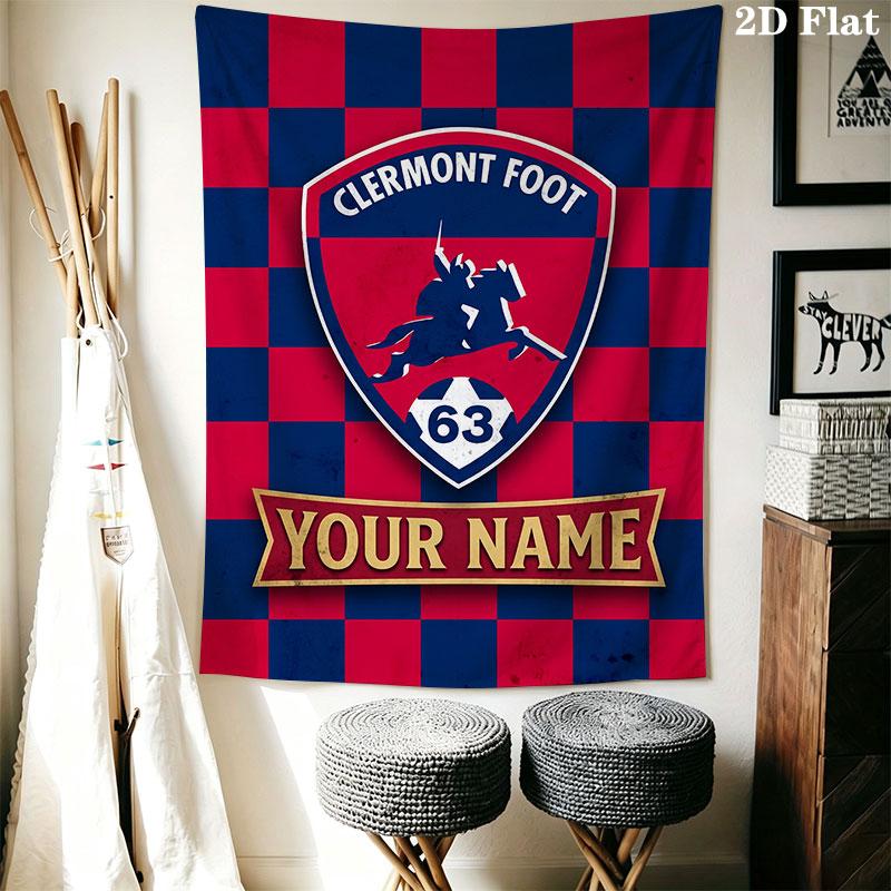 Custom Clermont Foot Wall Hanging Printed Fabric Blanket Decorative Tapestries for Bedroom Living Room Home Decor