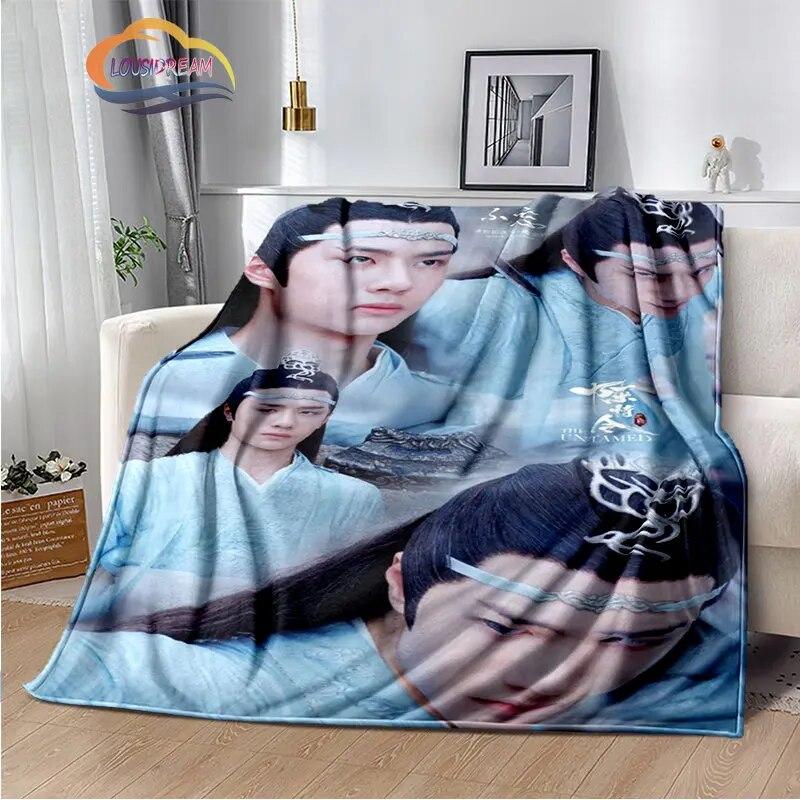 The Untamed Flannel Blankets Popular Tv Weiwuxian Blanket Portable Warm Blanket for Sofa Bed Soft Gifts Girls and Fans