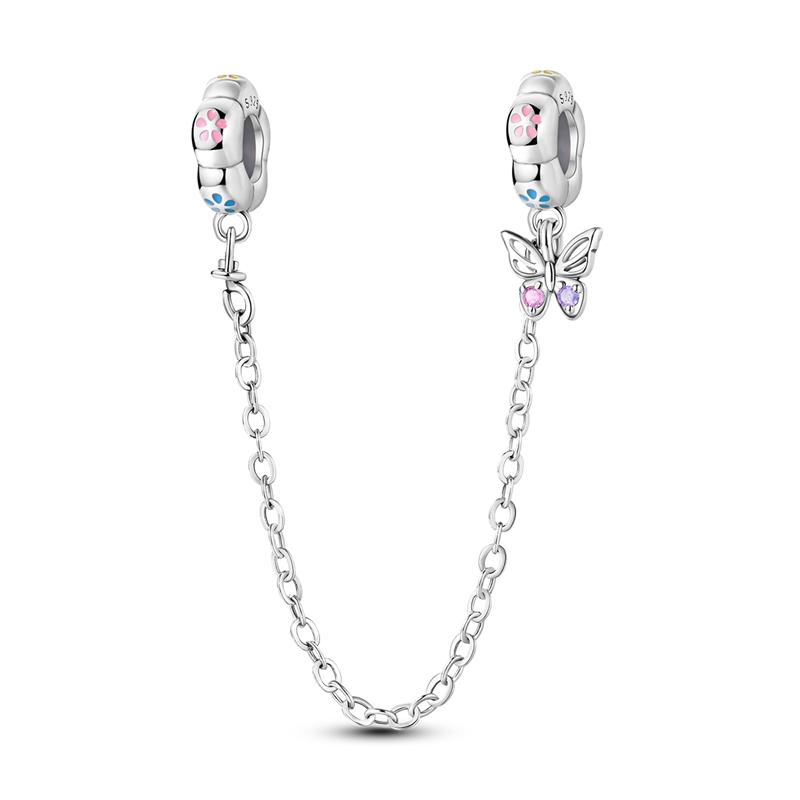 New 925 Sterling Silver Parrot Butterfly Flamingo Animal Charms Bead Fit 925 Original Bracelet Fine DIY Birthday Jewelry