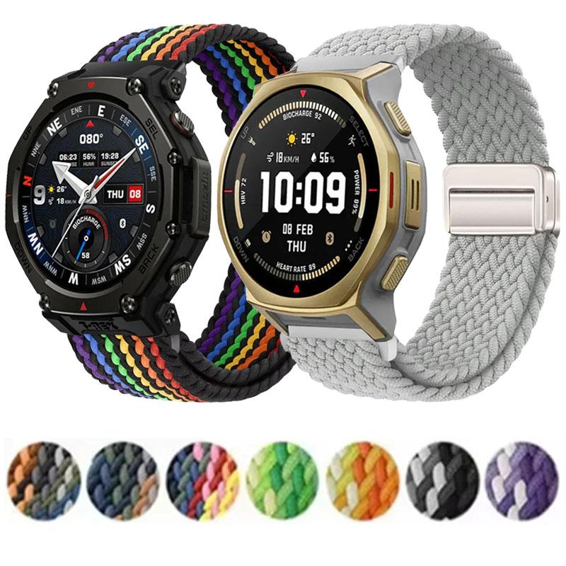 Нейлоновый ремешок 20/22 мм для Amazfit Helio/T-Rex3 Pro 48/44 мм с магнитной застежкой, ремешок для Amazfit Active 2/2 Square/Balance 2