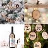 10 Natural X Wood Slice Christmas Tree Ornament Hanging Decor Diy Craft Tag Gift
