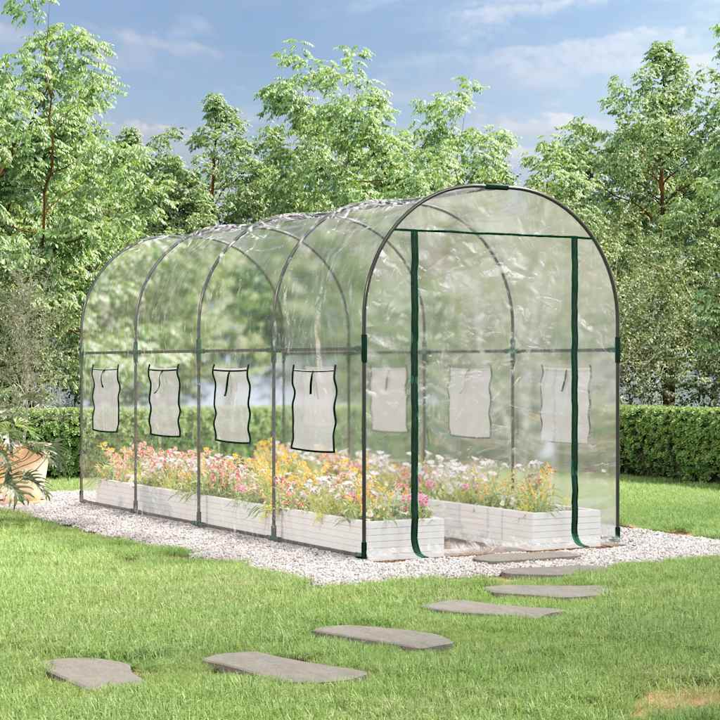 Greenhouse Transparent 160 x 400 x 190 cm PVC & Steel