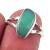 Natural Chrysoprase Gemstone Handmade 925 Solid Sterling Silver Ring S.6.5 F7m78