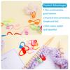 Colorful Plastic Locking Stitch Markers with Needle Clip Hook Set