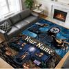 Crystal Velvet Rug Custom Name Text, Soft Non Slip Floor Mat Home DecorHalloween Michael Myers
