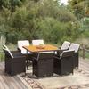 Day and Night - Day and Night Garden Dining Set 9 Pieces and Black Synthetic Rattan Cushions