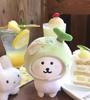 Relaxing Bear Plush Headwear Cotton Doll Cute Self-mocking Bear Doll Dress-up for Clothes Decoration