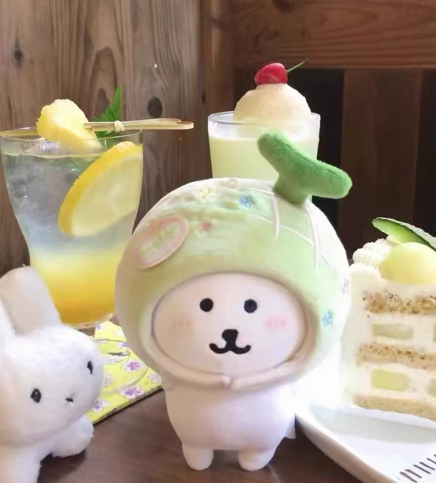 Relaxing Bear Plush Headwear Cotton Doll Cute Self-mocking Bear Doll Dress-up for Clothes Decoration