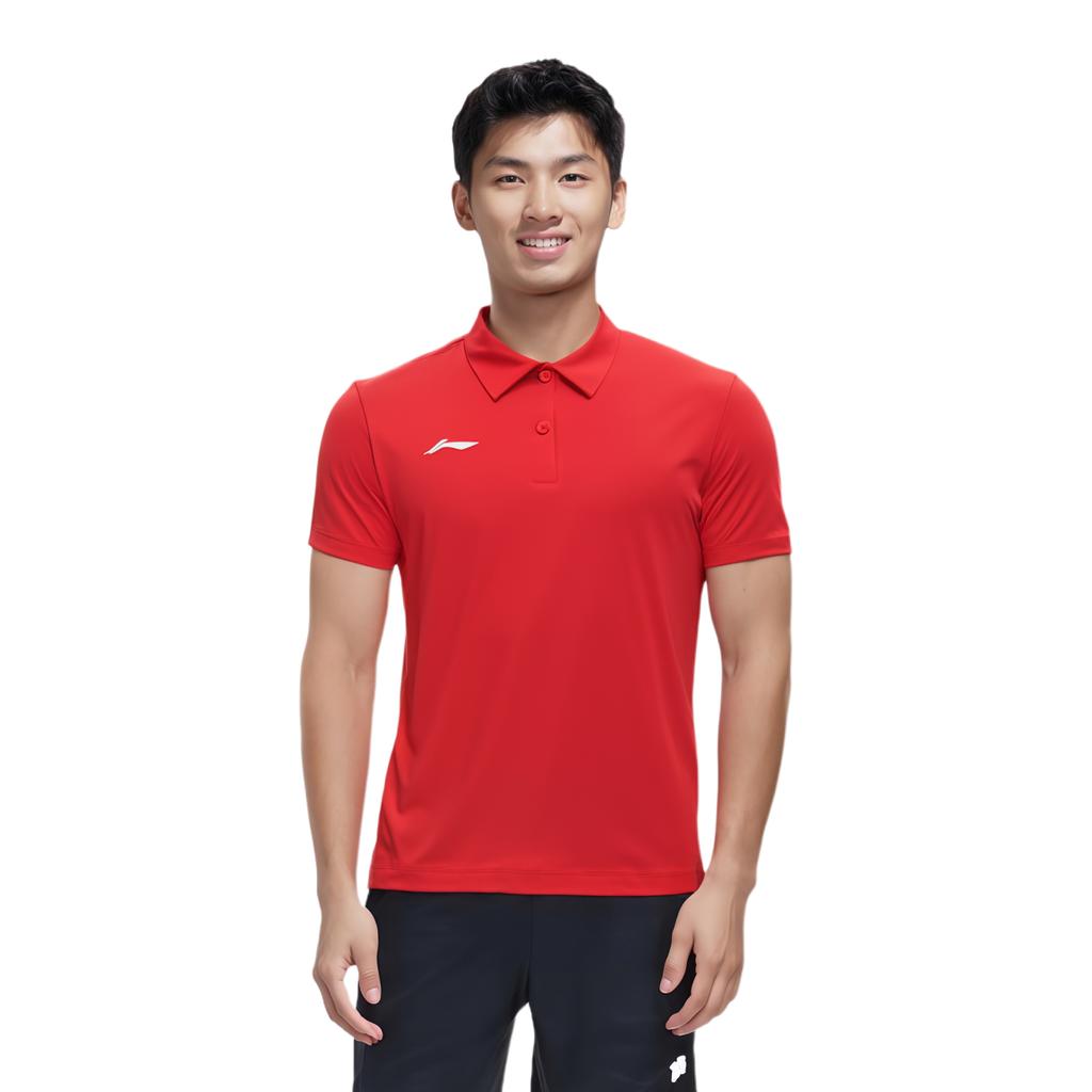 Мужские и женские рубашки-поло Li Ning Красный воротник-поло Умеренные Другие APLS229-3