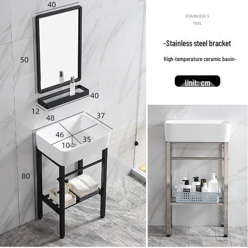 XONYSHI Ceramic Pedestal Wash Basin Set