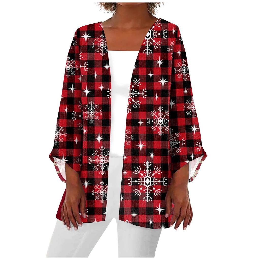 Женская повседневная модная легкая куртка средней длины с принтом Caot в стиле ретро, ​​кардиган