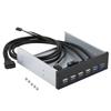 9PIn 19PIN To 2 * USB3.0 + 4 * USB2.0 6 Interface Metal Front Panel USB Hub