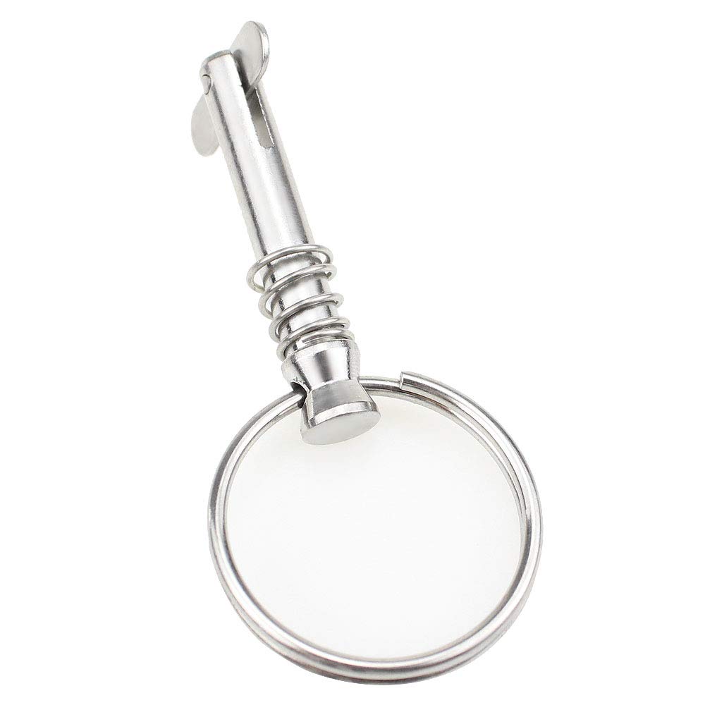 6-Pack 316 Stainless Steel Bimini Top Quick-Release Pins – 51mm Marine Canopy Pins With Pull Ring – 5mm Diameter For Boat Deck Hinges