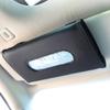 Car Visor Tissue Holder PU Leather Hanging Paper Towel Clip Napkin Holder Backseat Tissue Case Auto Interior Accessories