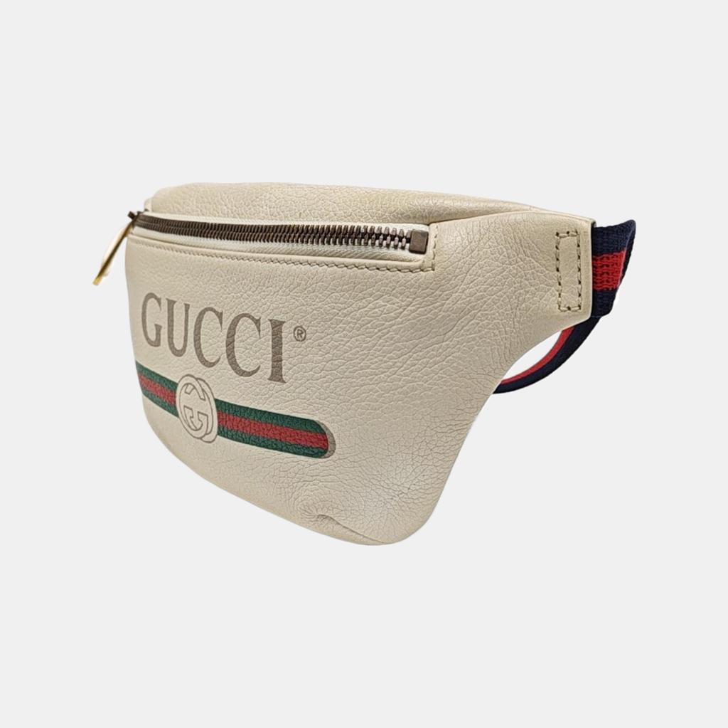 [Б/У] Печать Винтажный Логотип Полоска Тканевая Лента Кожаная Сумка на Плечо Crossbody Нагрудная Сумка Поясная Сумка Маленькая - Хорошее Состояние #16N4H4E