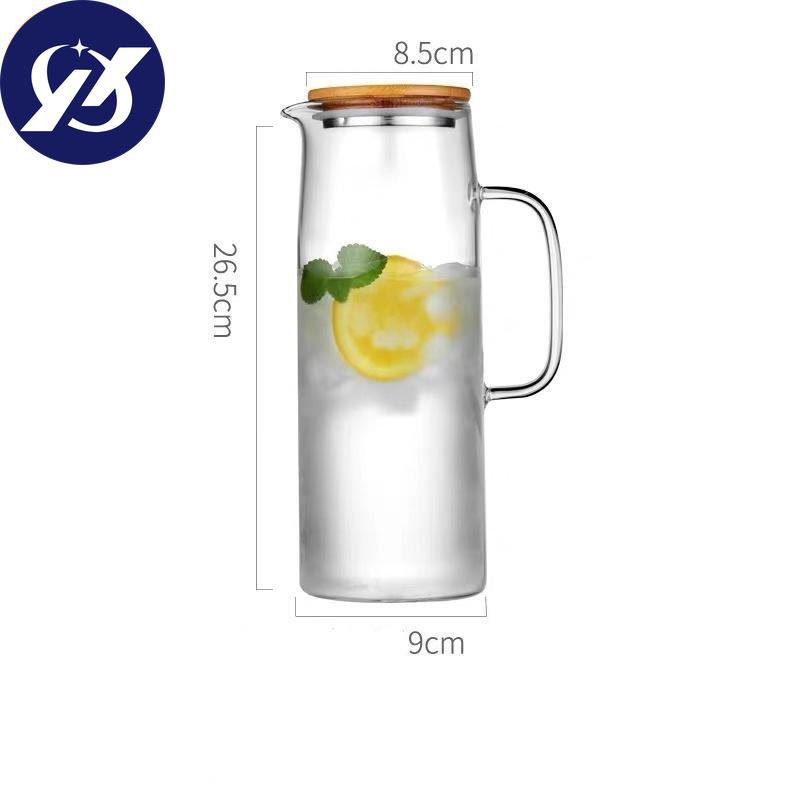 Скандинавская креативная прозрачная стеклянная бутылка для воды, кувшин для сока, емкость, нагреваемый чайник, термостойкий герметичный графин