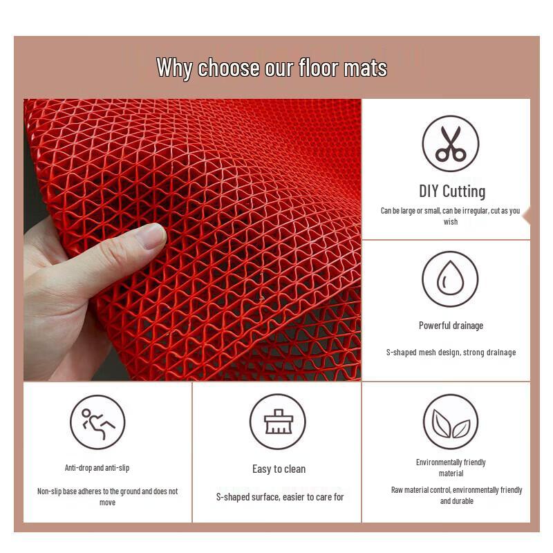 Andatong S-Type PVC Non-Slip Floor Mat