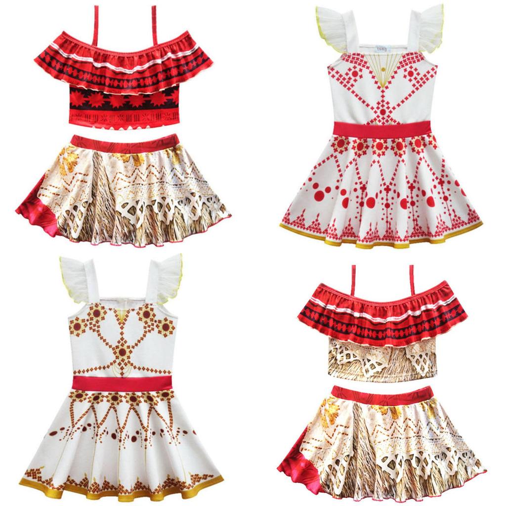 Очаровательное детское платье принцессы Моаны в гавайском стиле для незабываемых вечеринок и веселья