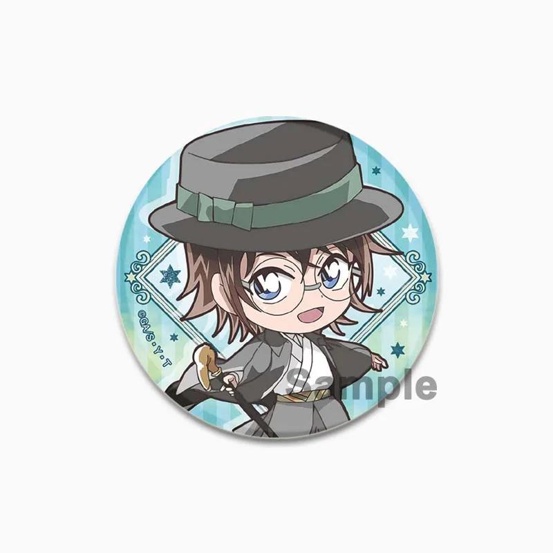 32/44/58mm Maorilan Haibara Ai Conan Hattori Heiji Badge Cartoon Anime Cute Brooch Pins for Clothes Backpack Hat Jewelry Accessories