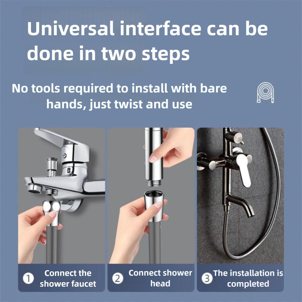 Universal Showerhead Tube Flexible Silicone Faucte Accessorie 1.5/2M Shower Hose  Kitchen