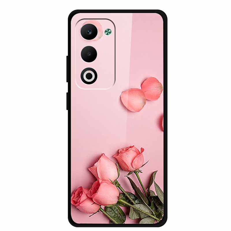 Glass Back Cover For Oppo A5 5G 2025 Phone Case 6.67" Hard Tempered Glass Case For Oppo A5i Pro 4G Case A5iPro Soft Bumper Shell