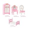 Play Toy Pink Dollhouse Furniture Armchair Couch Set Miniatures Furniture Doll House Accessories