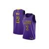Джерси Лос-Анджелес Лейкерс Сити, номер. 2 Lonzo Ball NBA Sports Баскетбольные мужские футболки фиолетового цвета AJ4618-504
