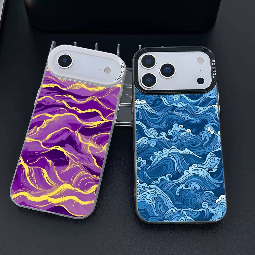 Интересные узоры чехол для телефона для iPhone 17 17Air 16 15 14 13 12 11 Pro Max Plus Цветной Серебристый